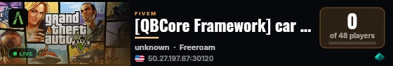 [QBCore Framework] car test city live status badge