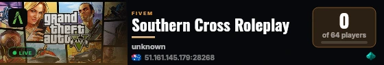 Southern Cross Roleplay live status badge