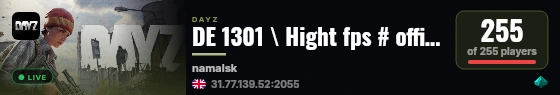 DE 1301 \ Hight fps # official \ High FPS live status badge