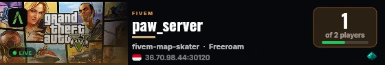 paw_server live status badge