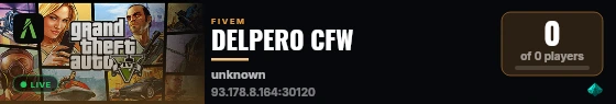 DELPERO CFW  live status badge