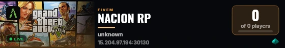 NACION RP live status badge