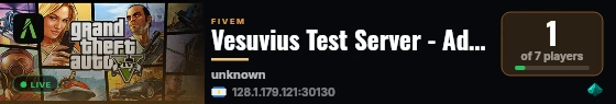 Vesuvius Test Server - Adam live status badge