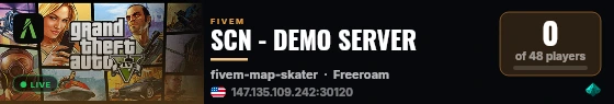 SCN - DEMO SERVER live status badge
