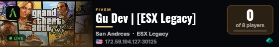 Gu Dev | [ESX Legacy] live status badge