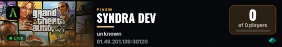SYNDRA DEV live status badge