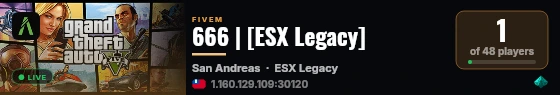666 | [ESX Legacy] live status badge
