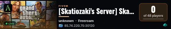 [Skatiozaki's Server] Skatiozaki Server live status badge