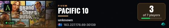 PACIFIC 10 live status badge
