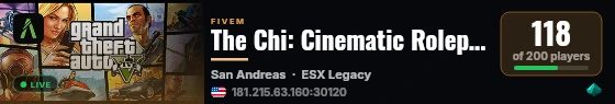 The Chi: Cinematic Roleplay live status badge