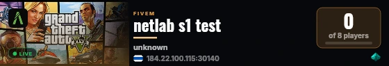 netlab s1 test live status badge
