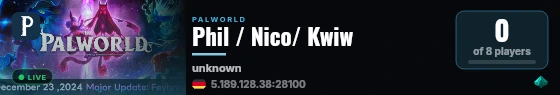 Phil / Nico/ Kwiw live status badge