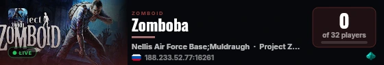 Zomboba live status badge