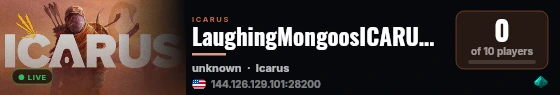 LaughingMongoosICARUS.com live status badge
