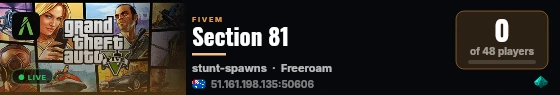 Section 81 live status badge