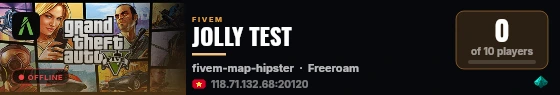 JOLLY TEST live status badge