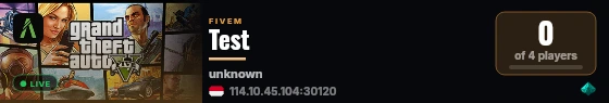 Test live status badge