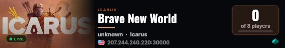 Brave New World live status badge