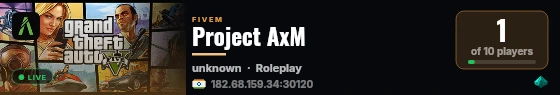 Project AxM live status badge