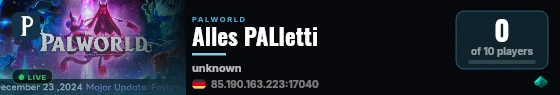 Alles PALletti live status badge