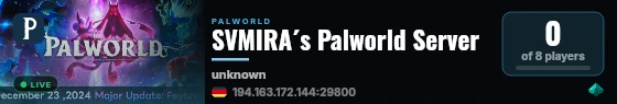 SVMIRA´s Palworld Server live status badge