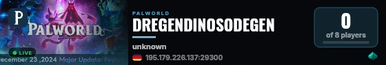 DREGENDINOSODEGEN live status badge