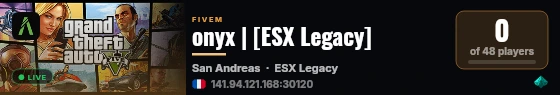 onyx | [ESX Legacy] live status badge