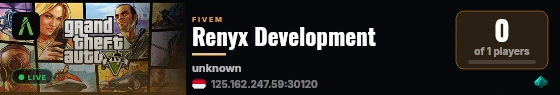 Renyx Development live status badge