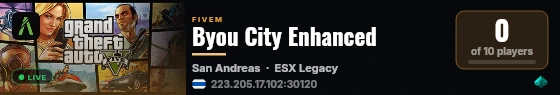 Byou City Enhanced live status badge