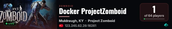 Docker ProjectZomboid live status badge