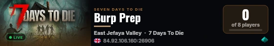 Burp Prep live status badge