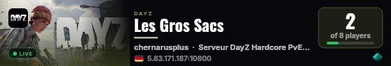 Les Gros Sacs live status badge
