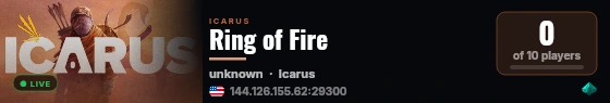 Ring of Fire live status badge