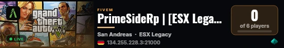 PrimeSideRp | [ESX Legacy] live status badge