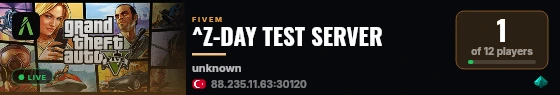 ^Z-DAY TEST SERVER live status badge