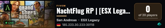 NachtFlug RP | [ESX Legacy] live status badge