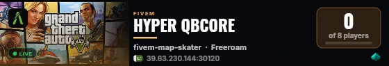HYPER QBCORE live status badge