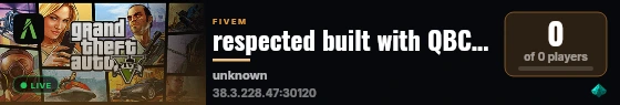 respected built with QBCore Framework by JericoFx & Kakarot & Hamy! live status badge