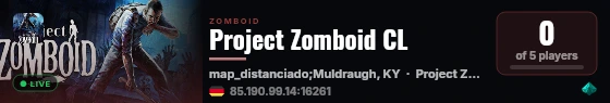 Project Zomboid CL live status badge