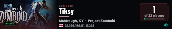 Tiksy live status badge