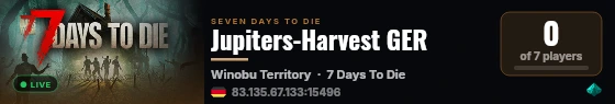 Jupiters-Harvest GER live status badge