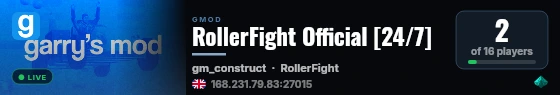 RollerFight Official [24/7] live status badge