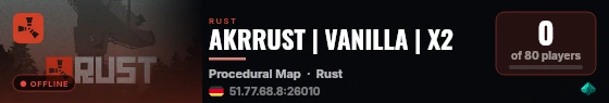 AKRRUST | VANILLA | X2 live status badge