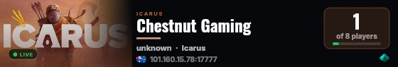 Chestnut Gaming live status badge