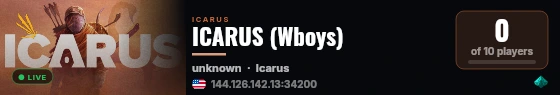 ICARUS (Wboys) live status badge