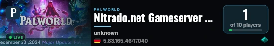 Nitrado.net Gameserver #1061 live status badge