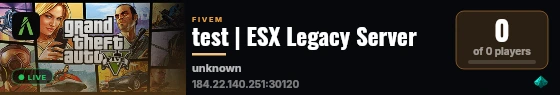 test | ESX Legacy Server live status badge