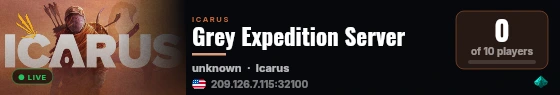 Grey Expedition Server live status badge