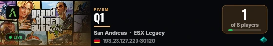 Q1 live status badge