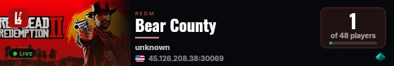 Bear County live status badge